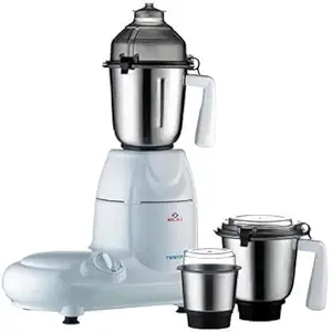 Bajaj Twister Mixer Grinder, 750W, 3 Jars (White)