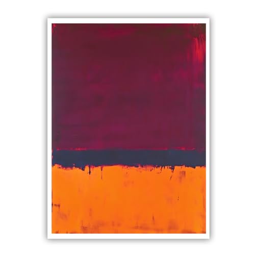 Art mural abstrait moderne violet et orange pour embellir votre salon et chambre