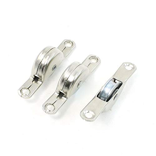New Lon0167 3 Pcs Featured Wardrobe Door Hardware reliable efficacy Screw Mount Metal Top Plate Wheel Roller(id:00e 40 b6 a1a)