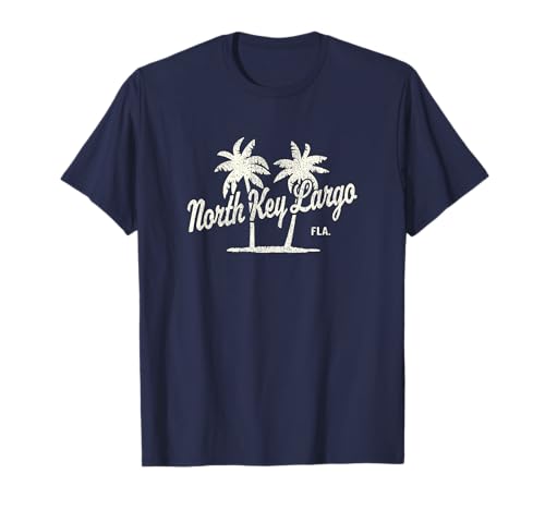 North Key Largo Florida Vintage 70er Jahre Palmen Grafik T-Shirt