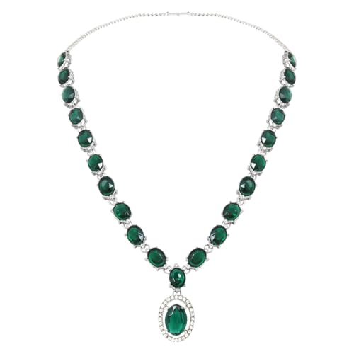 Image of I Jewels Silver Plated Stylish Design Crystal Diamond Necklace With Earrings & Maang Tikka Jewellery Set for Women
