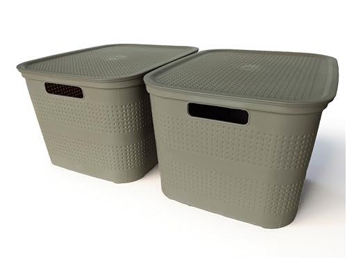 Boîtes de rangement de rangement multi-usages Ecoplast design Cappuccino - 2