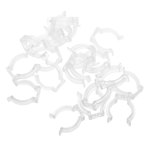 Mipcase 20 Piezas Abrazadera para Tubo Fluorescente Clip de Instalación de Tubo de Plástico Clip de Fijación de Lámpara Sujetador de Luz Luminaria Fluorescente Unidades