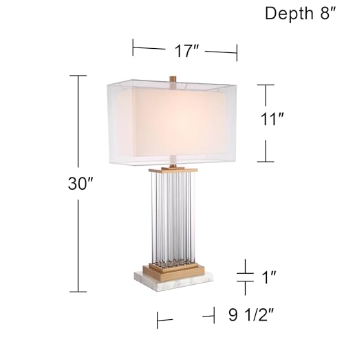 Lámpara de mesa Viena Full Spectrum 29" cristal blanco miniatura 4