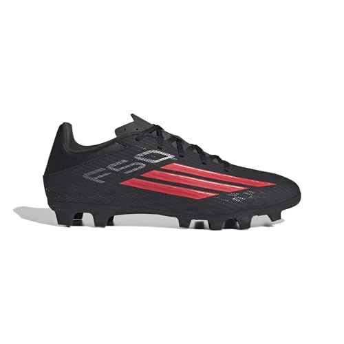 Image of adidas F50 Club FG /MG Football Cleats, Tesoye /Cblack /Lucred, Firm Ground /Multi-Ground Soccer Shoes