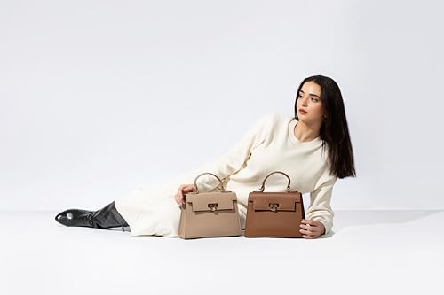 Women’s Top-Handle Handbags – Luxury Crossbody Purse Shoulder Bag for Women – Leather Handbag, Detachable Strap4