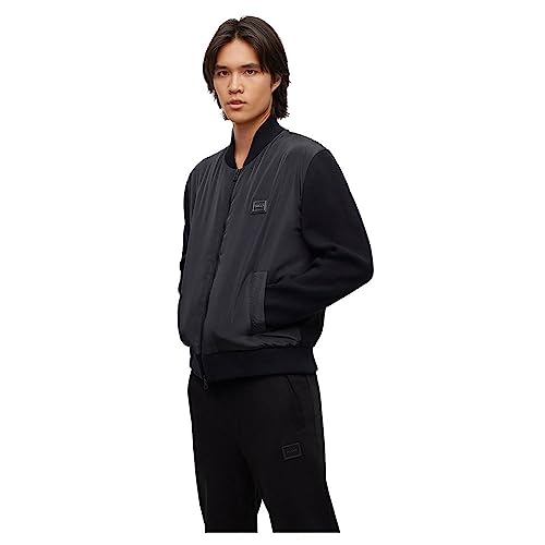 HUGO Herren Sombo KNITTED_JACKET, Black1, M EU