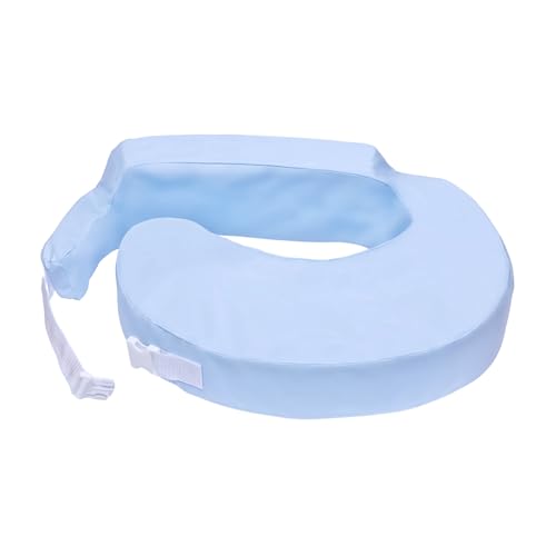 Image of My Brest Friend Professional Nursing Pillow | Ergonomic Breastfeeding Pillows | Ideal for Lactation Consultants, NICUs & More | Breastfeeding Essentials | Handy Side Pocket & Easily Wipes Clean, Blue