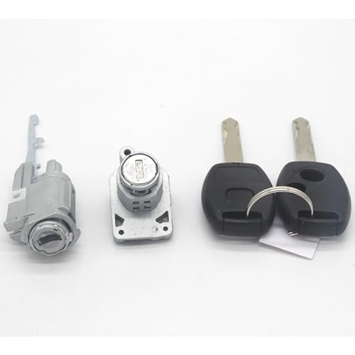 Ensemble complet de serrures de voiture avec puce de transmission et barillet de porte de rechange