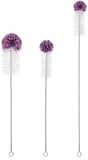 Levivo Bottle Brush set, 3 pieces, Cleans without Scratching, Ideal for All Kinds of Glass Bottles, PET Bottles, Vases etc., 3 Sizes in One Set for Small to Large Bottles