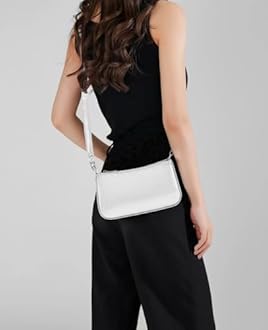 NIUEIMEE ZHOU Shoulder Bag for Women Retro Vegan Leather Classic Clutch Tote HandBags Purses with Zipper Closure