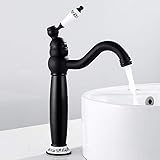 【Einfache Bedienung】-- Einhebel-Design macht den Mischbatterie einfacher, den Wasserfluss und die Temperatur zu regulieren. Der Wasserstrahl läuft sehr gleichmäßig und spritzt nicht