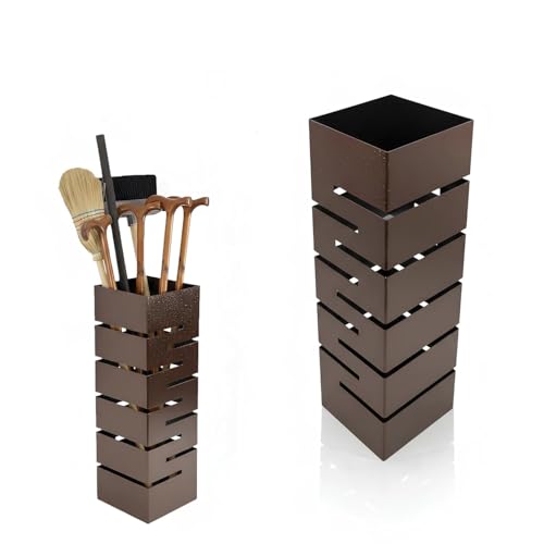 SONRET Copper Broom Holder Stand | Metal Brooms Stand, Powder-Coated Mild Steel, Decorative Ventilated Design & Rust-Resistant Finish | Space-Saving Mop & Brooms Stands Holder For Home & Office