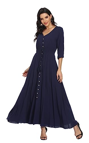 Image of Casual Summer Dresses for Women 2026 Maxi Dress Flowy Bohemian Beach Party