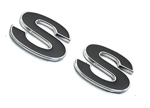 Image of SSDD 2pcs (Pair) SS Fender Emblems Replacement for 96-02 Camaro SLP SS Badge New Reproduction 12369966R (Black /Chrome) CH-SS
