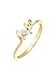 Produktbild Elli PREMIUM Ring Damen Hope-Schriftzug mit Diamant (0.03 ct.) in 585 Gelbgold