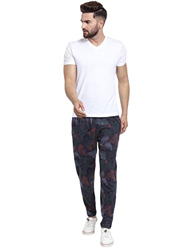 Image of UZARUS Men's Cotton Gym Sports Night Wear Track Pants with 2 Zipper Pockets - Pack of 2