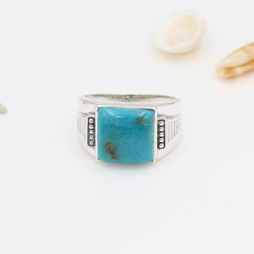 Bague turquoise d'Arizona en argent 925 style western chic