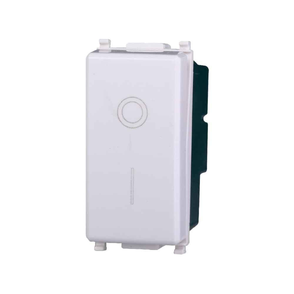 Elektronova Two-Pole Switch 2P 16A White Compatible Vimar Plana 0402