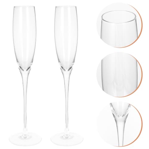 2 Copas de Champán de Cristal como Obsequio de Boda Elegante 8