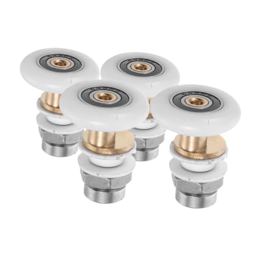 VILLFUL 4個シャワードア用偏心滑車 大軸受け設計で安定性と 性を強化 浴室ガラス引き戸交換パーツ 滑らかな動きと耐久性に優れたユニバー