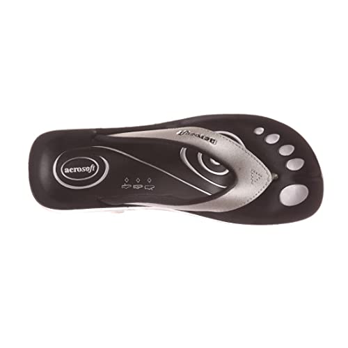 Image of Aerosoft Women's Black Flip-Flops - 37 EU