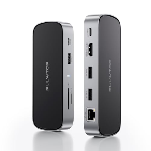 Amazon | PULWTOP 10 in 1 小型 ドッキングステーション USB C