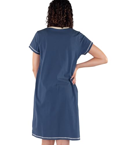 Image of Lazy One Women's Novelty Nightshirt - Funny Cotton Nightgown, Cute V-neck Sleep Shirts, Women's Sleepwear