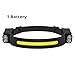 Bloepum COB LED Headlamp Induction HeadLamp Builtin Battery Rechargeable HeadFlashlight for Outdoor Camping Fishing Sensor Light 1 Battery