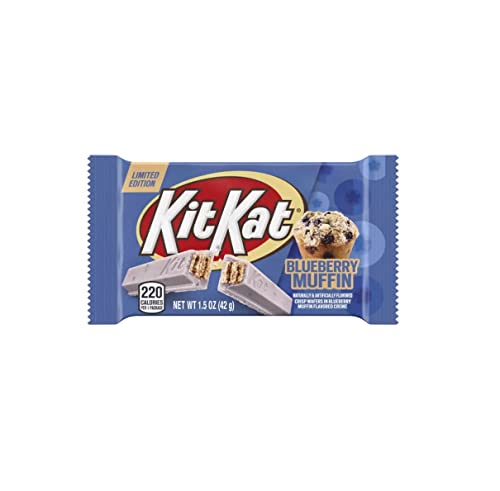 Hershey's KitKat 6 Bars Variety Assortment Mix Bundle Pack Chocolate Candy Singles - Milk - Dark- Mint - Mocha - Strawberry - Blueberry Muffin, 1.5 ounces