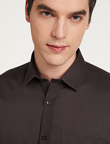 Image of Amazon Brand - Symbol Men's Solid Cotton Formal Shirt | Plain | Full Sleeve - Regular Fit (Available in Plus Sizes)