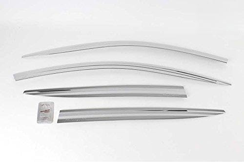 SAFE Chrome Window Visor Sun Rain Vent Guard 4p for 2016-2018 Kia Optima