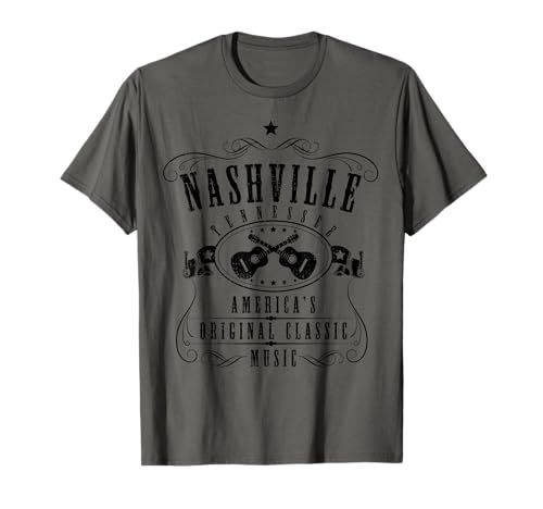 Nashville Vintage-T-Shirt Country Music City Gitarrenhemd T-Shirt