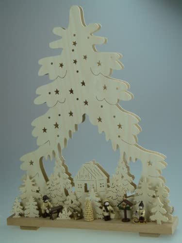 Chandelier sapin de Noël lumineux idéal pour illuminer vos fenêtres en hiver