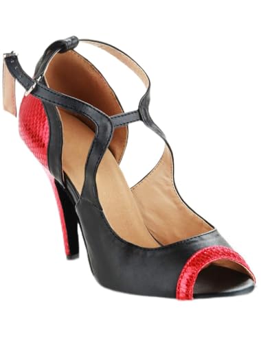 Chaussures de danse latine femme avec talon personnalisé et bout Peep Toe 6131