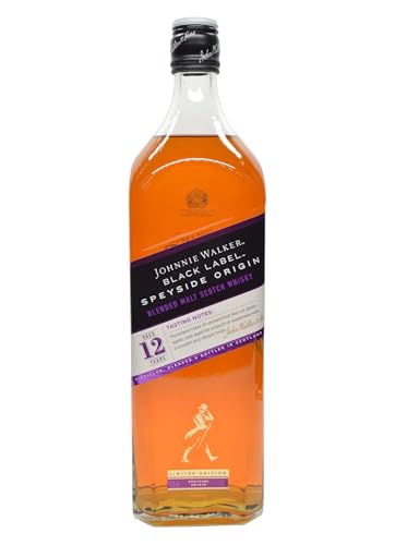 Johnnie Walker, Black Label Speyside Origin, Blended Scotch Whisky, Edición Limitada, 1000 ml