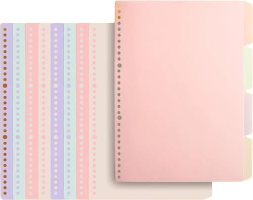 16枚セット a5 インデックス 20穴 b5 仕切り インデックス a4 インデックス仕切りカード ラベルタブ付き ファイル整理 オフィス 学校 家庭用 文房具 ノート バインダー 分類 整理整頓 見やすい 盛り上がりデザイン 耐摩耗性 厚手 PP素材