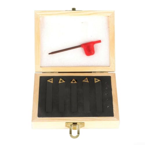 Lathe Tooling Bit Holder Set, 5Pcs, TCMT Inserts, Positive Rake Cutting
