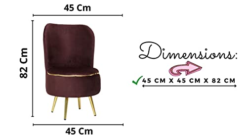 Image of Ottoman Stool for Living Room, Velvet Foot Rest Puffy for Sofa, Foot Stool for Sitting, Modern Puffy Chair for Bedroom, Metal Legs Ottoman for Home Decor, 17 /32 inch Height (Combo-Coffee)