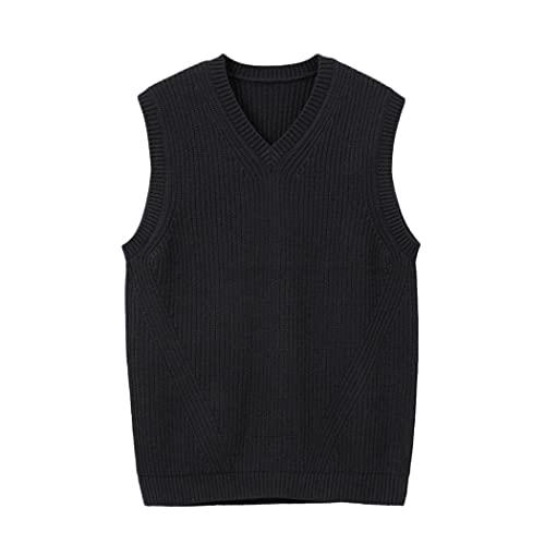 Suéter de punto con cuello en V para hombre perfecto para vestir a capas en entretiempo