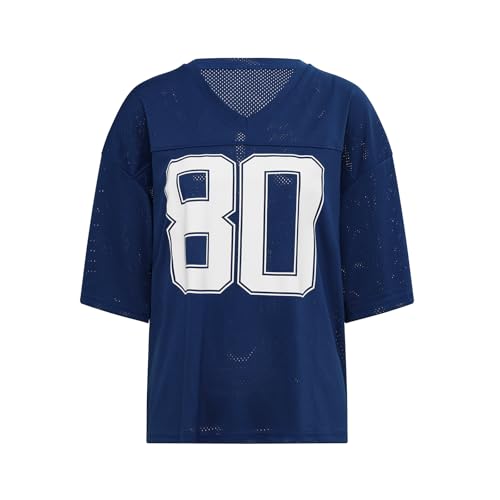 Short Sleeve Jersey Shirts for Women Oversized Number Graphic Tee Tops Vintage 90s Y2k Clothes Streetwear2