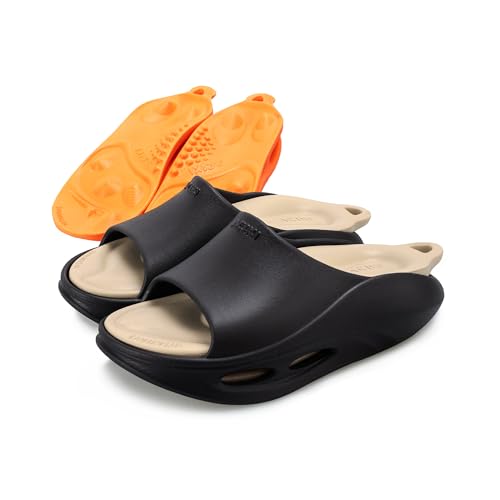 ACIKI Recovery Sandals with 2 Replaceable Insoles - 2025 Arch Support Slippers for Men & Women,...