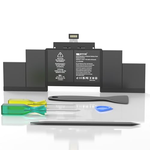 MYIYAE A1618 A1494 Replacement Battery for MacBook Pro 15 Inch Model A1398 (Late 2013, Mid 2014, Mid 2015 Version) Real Capacity 11.36V 99.5Wh 8755mAh DQ FQ