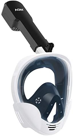 EVOLAND Snorkel Mask Full Face for Adults Kids Youth, Diving Snorkeling Mask Anti-Fog Set with 180° View, GoPro Mount, Easy Breath Dry Top Design, Adjustable Head Straps
