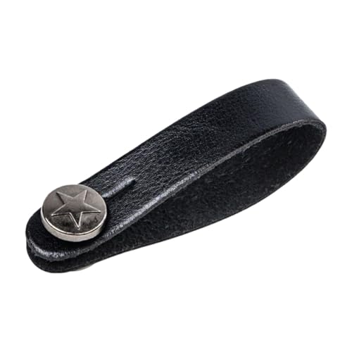 Deevoka ギターストラップロック、ギターネックストラップ、ギターアクセサリー、クラシックギター、PU、ヘッドストック、アダプター、ステージ練習用、ショー用ネクタイ, 黒