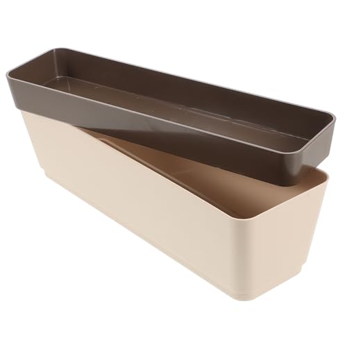 IWOWHERO Window Plants Holder Small Rectangle Plant Boxes Plastic Succulent Pots Garden Planter Pot for Use