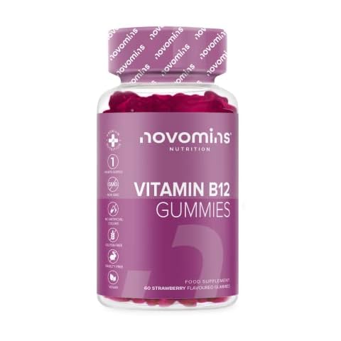 Vitamin B12 Gummies - Vegan - High Strength - 1 Month Supply - Vitamin B12 1000 MCG - Enriched with Vitamin C, B1, B2, B6, Biotin - Vitamin B12 Gummies Made by Novomins Cover
