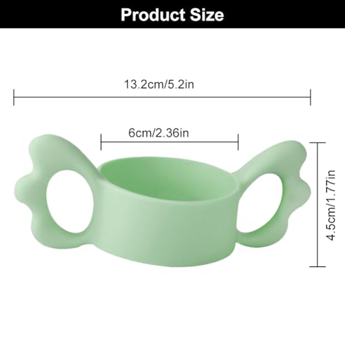 Babyflaschen Griffe, Flaschengriff Halter, Baby Flaschengriffe Silikon, Weithals Babyflaschengriffe, für Baby Kleinhand Greifdesign, für Außendurchmesser Über 6cm Flasche, 5 Stück