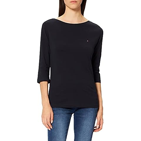 Tommy Hilfiger Damen Langarmshirt Slim Boat Basic Cover