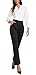 ZXIHZF Women's Classic Stretchy Pull On High Rise Pants Straight Leg Slacks (US, Alpha, Small, Regular, Regular, Black)